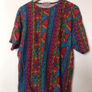 Vintage coord set geo print tshirt